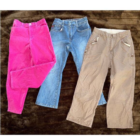 Girl's 6/6X Pants~Talbots Kids Pink Velvet~Woolrich Rugged Utility~Zana Di Jeans - Picture 1 of 12